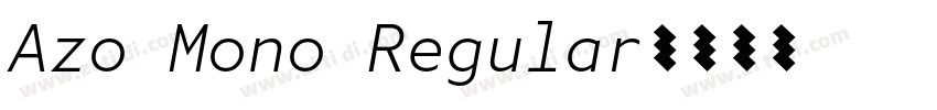 Azo Mono Regular字体转换